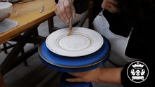 Load image into Gallery viewer, ORVIETO BLUE ROOSTER: Dinner Plate - Artistica.com
