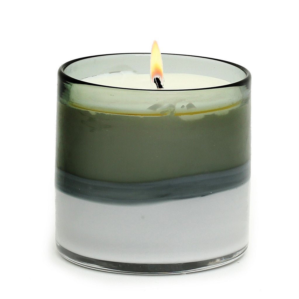 MONDIAL CANDLES: Emeril Design Glass Container Candle White/Gray