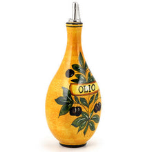 Load image into Gallery viewer, BUCCIATO OLIVO UVA: Olive Oil Flatten Bottle with OLIO script - Artistica.com
