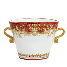 Load image into Gallery viewer, DERUTA COLORI: Ice Bucket Oval with handles - CORAL RED - Artistica.com
