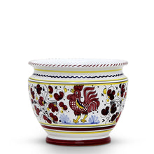 Load image into Gallery viewer, ORVIETO RED ROOSTER: Luxury Cachepot Planter Small - Artistica.com
