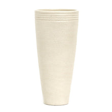 Load image into Gallery viewer, SCAVO REFRATTARIO: Tall Vase Rigato Cream
