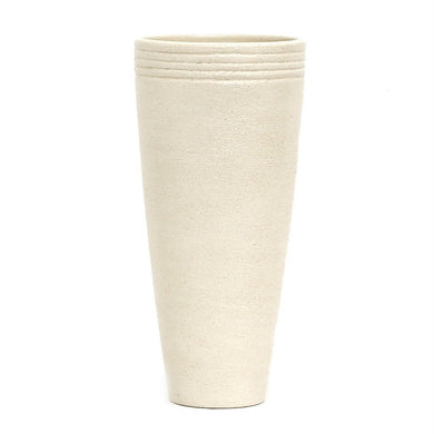 SCAVO REFRATTARIO: Tall Vase Rigato Cream