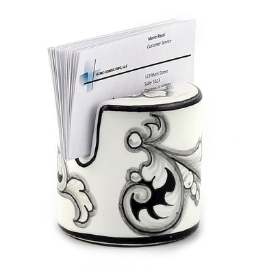 DERUTA VARIO NERO: Top Notch Cylindrical Business Card Holder