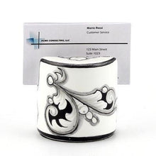 Load image into Gallery viewer, DERUTA VARIO NERO: Top Notch Cylindrical Business Card Holder
