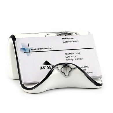 DERUTA VARIO NERO: Scroll Business Card Holder