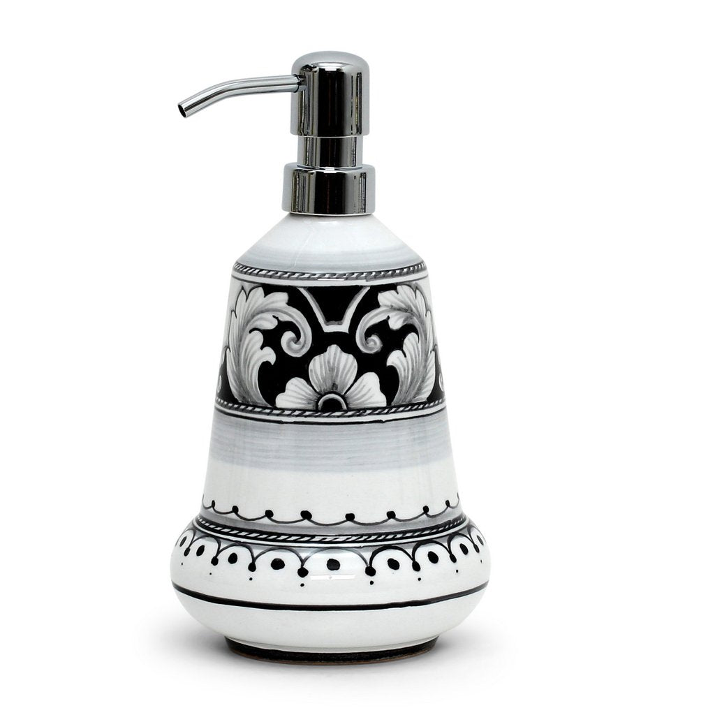 DERUTA VARIO NERO: Liquid Soap/Lotion Dispenser with Chrome Pump (Medium 20 OZ)
