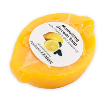 Load image into Gallery viewer, POSITANO: Deruta oval soap dish DeLuxe with Positano Lemon shaped scented glycerin soap
