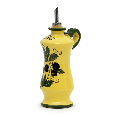 OLIVE FONDO GIALLO: Shaped Olive Oil Bottle Cruet - Artistica.com