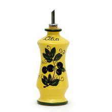 Load image into Gallery viewer, OLIVE FONDO GIALLO: Shaped Olive Oil Bottle Cruet - Artistica.com

