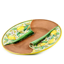 Load image into Gallery viewer, UNDRESSED: Round Centerpiece with lemon design over terracotta
