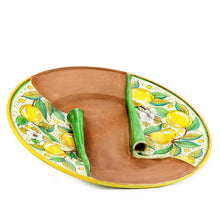 Load image into Gallery viewer, UNDRESSED: Round Centerpiece with lemon design over terracotta
