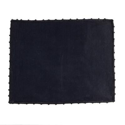 BUSATTI: Placemat Zodiaco w Lace (60% Linen and 40% Cotton) BLACK