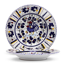 Load image into Gallery viewer, ORVIETO BLUE ROOSTER: Rim Pasta Soup Bowl - Artistica.com

