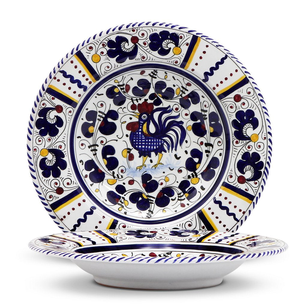 ORVIETO BLUE ROOSTER: Rim Pasta Soup Bowl - Artistica.com
