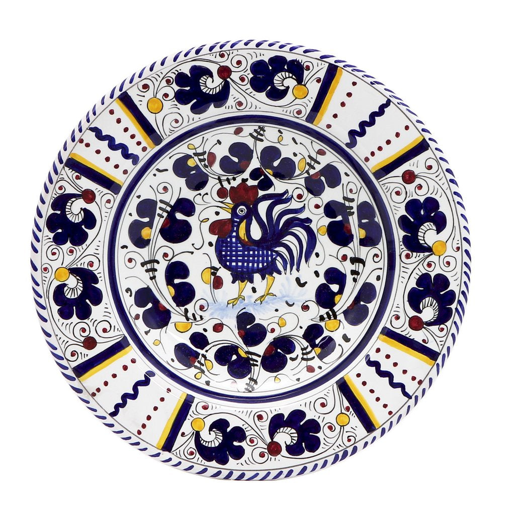 ORVIETO BLUE ROOSTER: Salad Plate - Artistica.com