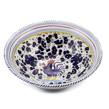 Load image into Gallery viewer, ORVIETO BLUE ROOSTER: Large Pasta/Salad Serving Bowl - Artistica.com
