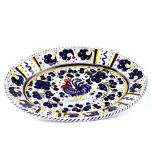 Load image into Gallery viewer, ORVIETO BLUE ROOSTER: Large Oval Platter - Artistica.com
