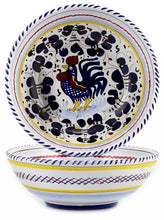 Load image into Gallery viewer, ORVIETO BLUE ROOSTER: Soup Pasta Coupe Bowl - Artistica.com
