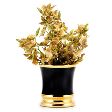 Load image into Gallery viewer, DERUTA CANDLES: Deluxe Precious Cup Candle ~ Ausonia Nero Design ~ Pure Gold Rim
