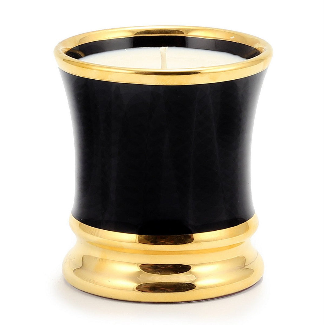 Deluxe Precious Cup Candle - Ausonia Nero Design - Pure Gold Rim