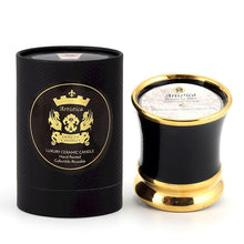 Load image into Gallery viewer, DERUTA CANDLES: Deluxe Precious Cup Candle ~ Ausonia Nero Design ~ Pure Gold Rim
