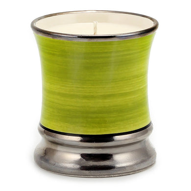 Deluxe Precious Cup Candle - Coloris Ocra Design - Pure Platinum Rim