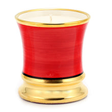 Load image into Gallery viewer, HOLIDAYS CANDLE: Deluxe Precious Cup Candle ~ Coloris Rosso Design ~ Pure Gold Rim - Artistica.com
