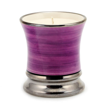 Deluxe Precious Cup Candle - Coloris Viola Design - Pure Platinum Rim