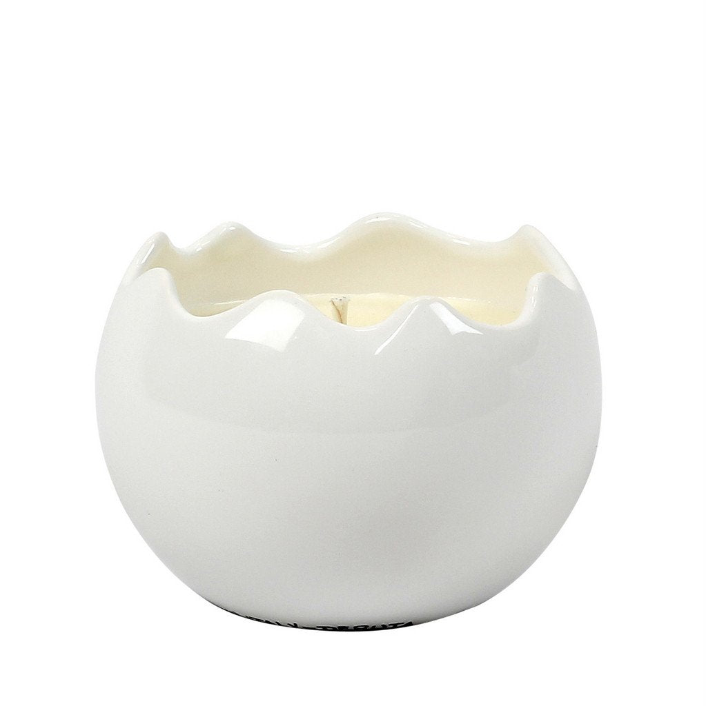 PURITY SPA CANDLE: Sphera Candle fluted rim pure White