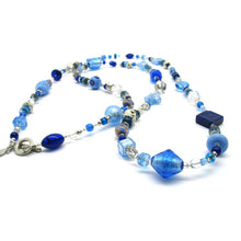 Load image into Gallery viewer, MURANO MURRINA: Hand Blown Murano Glass Necklace Giuditta - AQUA/BLUE - Artistica.com
