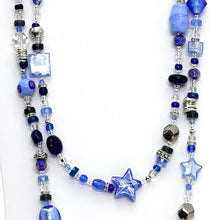 Load image into Gallery viewer, MURANO MURRINA: Hand Blown Murano Glass Necklace Giuditta - AQUA/BLUE - Artistica.com
