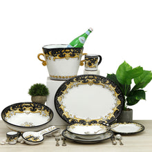 Load image into Gallery viewer, DERUTA COLORI: Serving Pasta/Salad Bowl - BLACK/GOLD - Artistica.com
