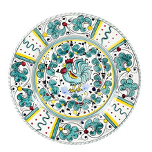 Load image into Gallery viewer, ORVIETO GREEN ROOSTER: Salad Plate - Artistica.com
