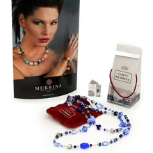 Load image into Gallery viewer, MURANO MURRINA: Hand Blown Murano Glass Necklace Giuditta - AQUA/BLUE - Artistica.com
