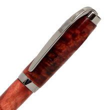 Load image into Gallery viewer, ART-PEN: Handcrafted Luxury Twist Pen - GRADUATE Gun Metal with Red Buckeye Bur body - Artistica.com
