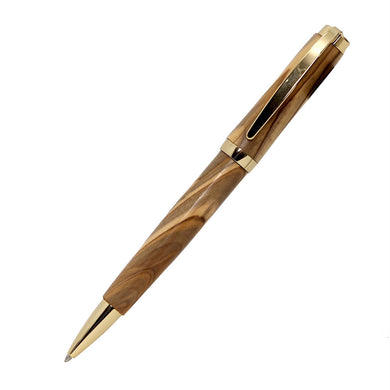 ART-PEN: Handcrafted Luxury Twist Pen - GRADUATE 24 Carats Gold Plated with Bethlehem Olivewood body - Artistica.com