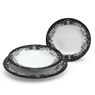 DERUTA COLORI: 3 Pieces Place Setting Bundle - BLACK/GRAY - Artistica.com