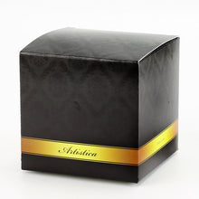 Load image into Gallery viewer, HOLIDAYS DERUTA MILANO: Large Candle Black with Hand Painted Pure Gold Stripes - Artistica.com
