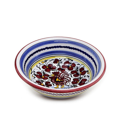 ORVIETO RED ROOSTER: Cereal Bowl [SOLID RIM] [R] - Artistica.com