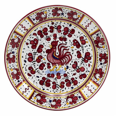 ORVIETO RED ROOSTER: Charger Buffet Platter [R] - Artistica.com
