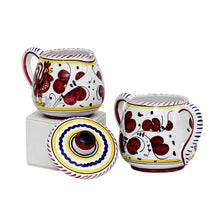 Load image into Gallery viewer, ORVIETO RED ROOSTER: Sugar and Creamer [SECOND]
