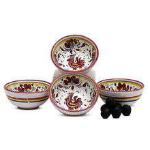 Load image into Gallery viewer, ORVIETO RED ROOSTER: Small Dipping Bowl/Condiment Bowl (1 Cup) - Artistica.com
