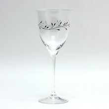 Load image into Gallery viewer, DA VINCI: Italian Luxury Stemware Water/Wine Hand Silk Screened Glass Goblet [R] - Artistica.com
