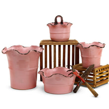 Load image into Gallery viewer, SCAVO GIARDINI-GARDEN: Wall Planter Vase with fluted rim  PALE ROSE&#39; PINK
